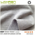 high quality fashion hemp french terry cloth fabric